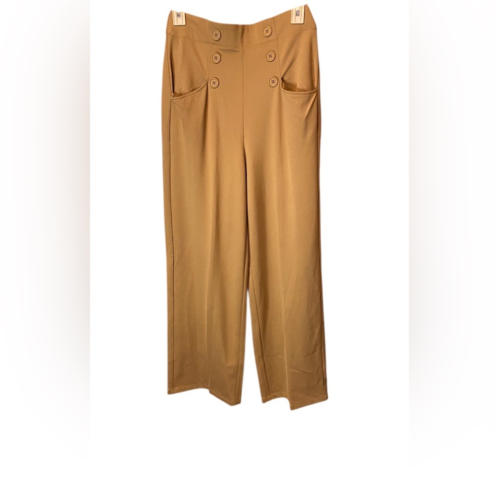 Max Studio High-Waisted Sailor Wide-Leg Pants Size Small Office - Picture 8 of 8